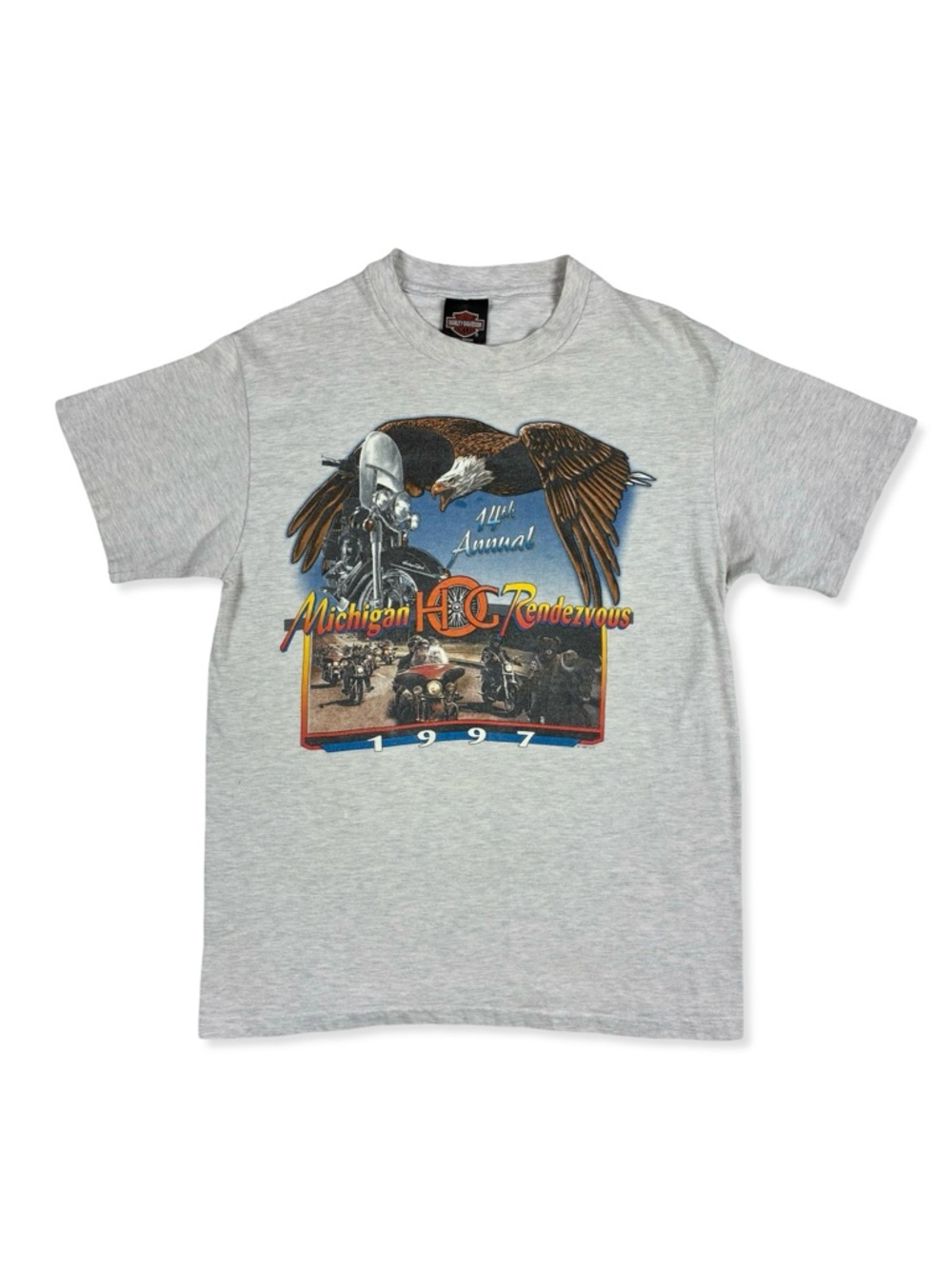Harley Davidson Vintage 1997 14th Annual Michigan Rendezvous T-Shirt